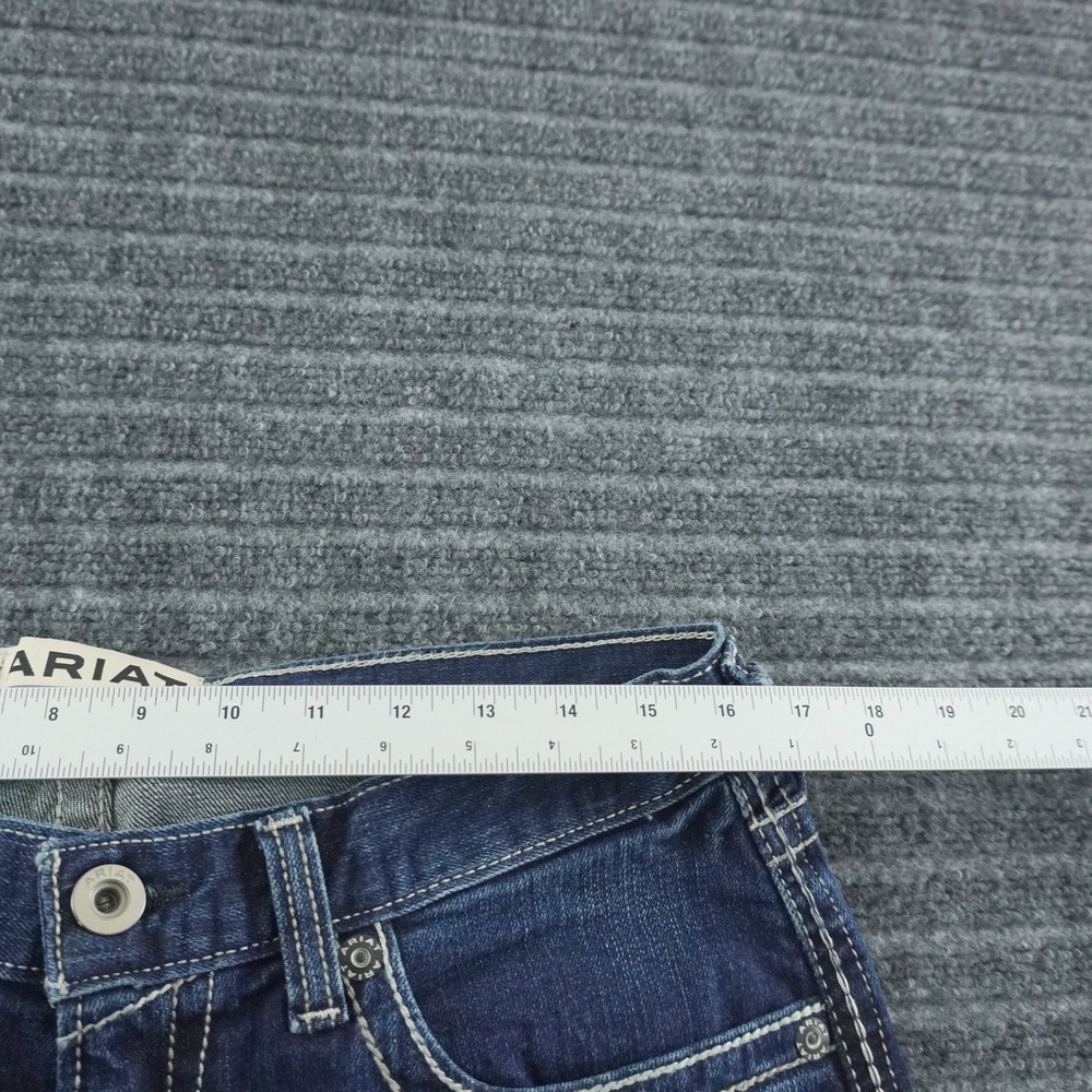 NWT Ariat M4 Relaxed Boot Cut Jeans Mens 33x30 Blue Stretch Denim Heavy Stitch - Picture 7 of 10